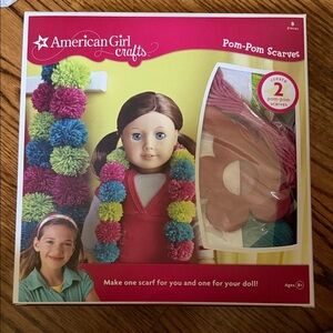 American Girl Crafts Pom Pom Scarves Doll & You Matching Yarn Scarf Kit NWT